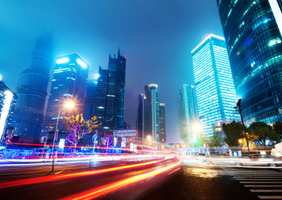 Now the city at night